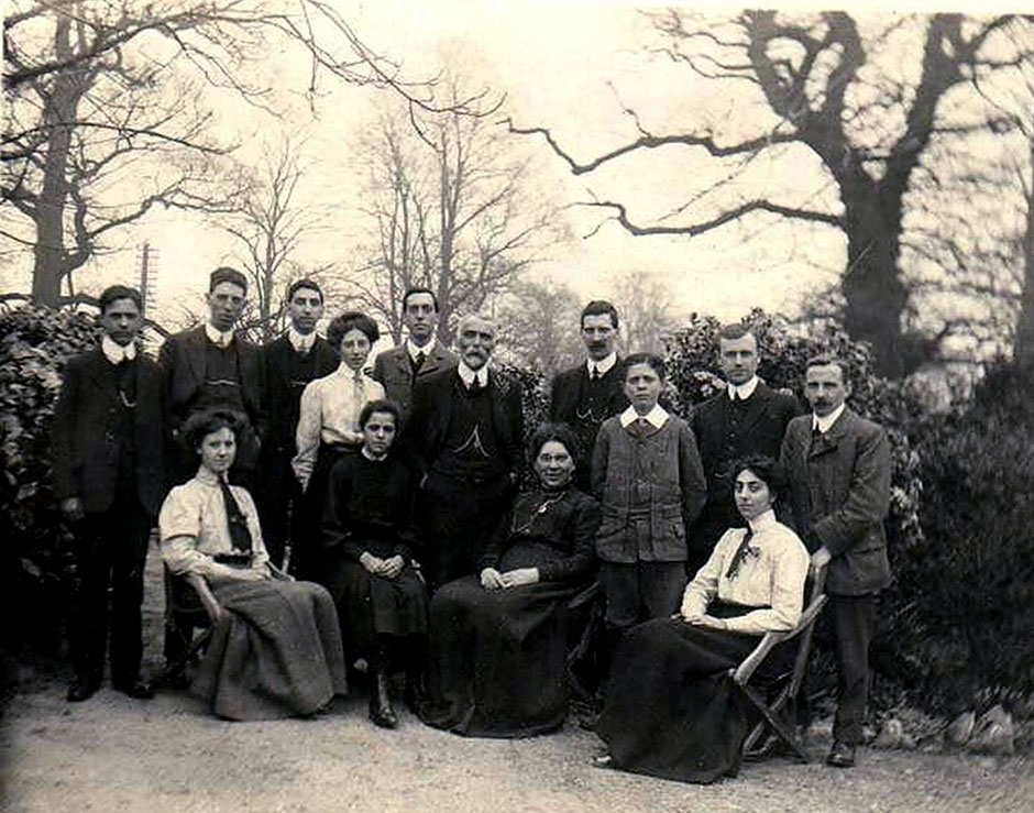 Preparing for a picnic on Tidenham Chase, about 1910