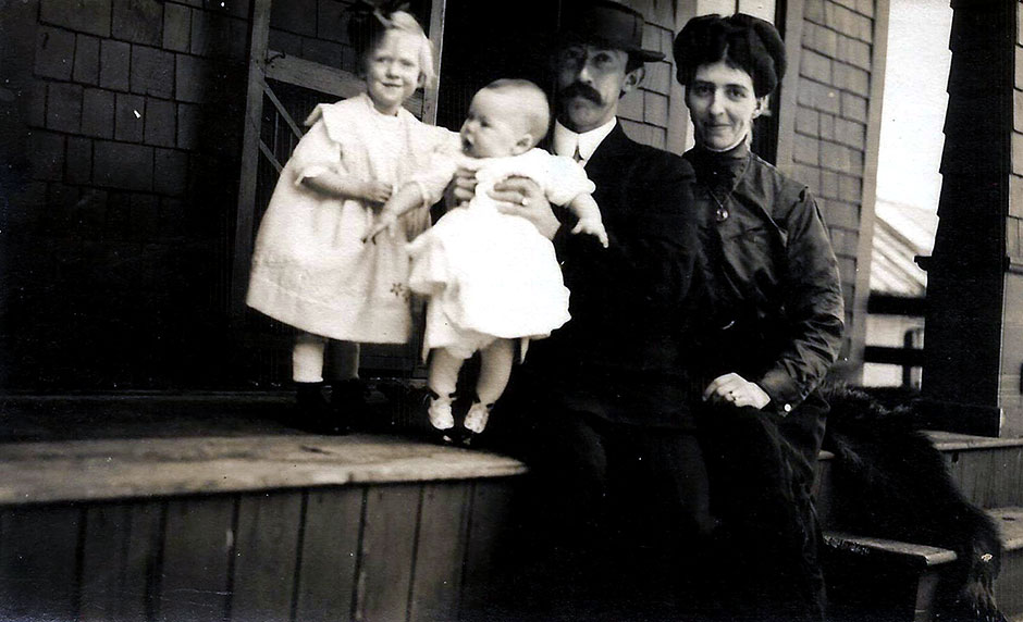 Bernard and Edith in Alaska with Dora and Josie