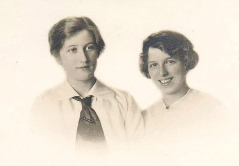 Two of the Barton daughters with Rosalie on the right