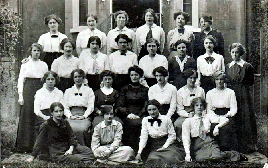Rosalie at Marloe House YWCA in 1916.  She is the second from the left in the second row from the front.