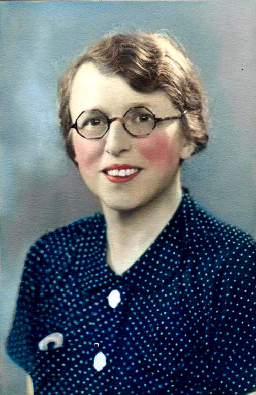 Rosalie (Barton) Child in a coloured portrait from around 1930