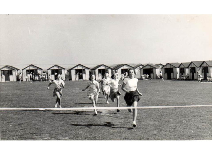 Brighstone holiday camp - a postcard probably from the 1950s showing sports