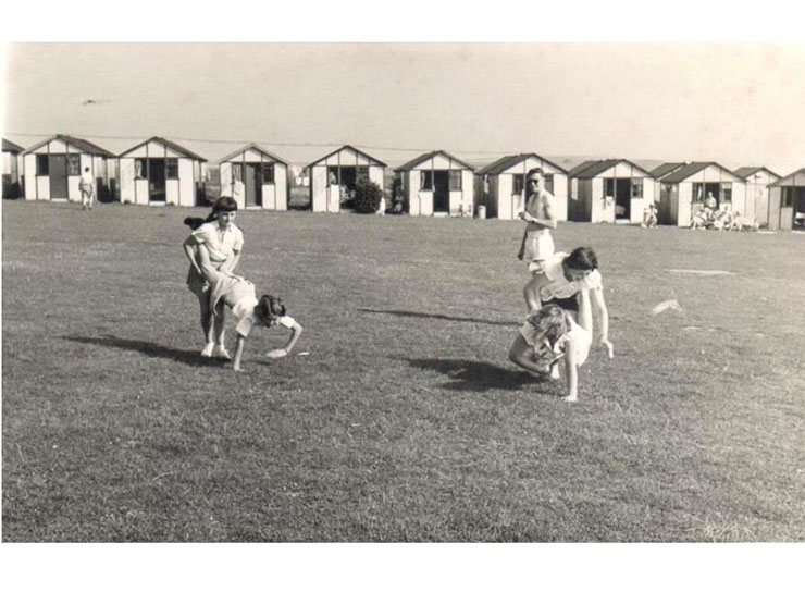 Brighstone holiday camp - a postcard probably from the 1950s showing games