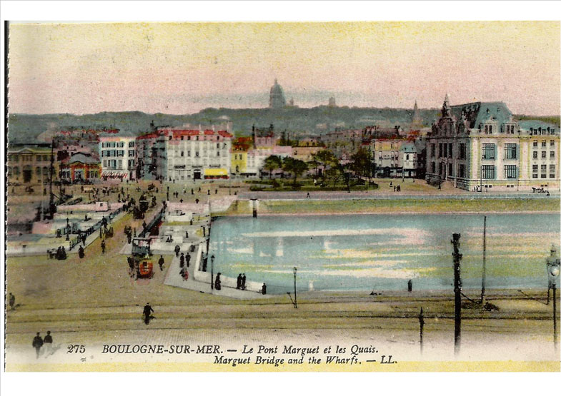 Le Pont Marguet et les Quais. Marguet Bridge and the Wharfs.