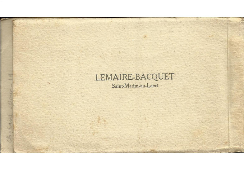 Rear cover of second booklet