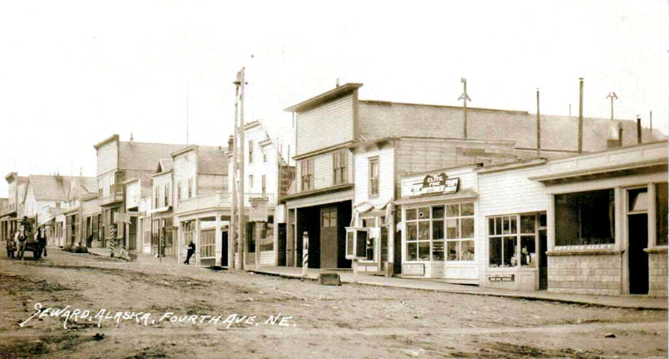 Seward, 4th Avenue – a postcard of about 1911